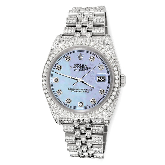 title:Rolex Datejust 36mm 10.2ct Diamond Purple MOP Track Jubilee Watch  TFJ-142508377;color:not applicable