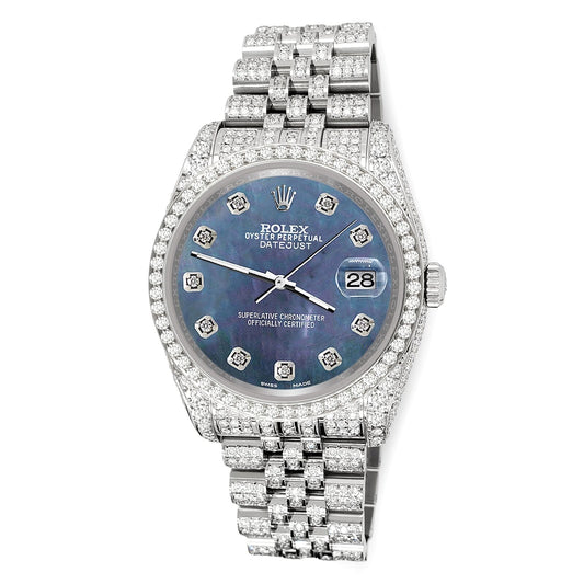 title:Rolex Datejust 36mm 10.2ct Diamond Black Pearl Jubilee Watch  TFJ-142508364;color:not applicable