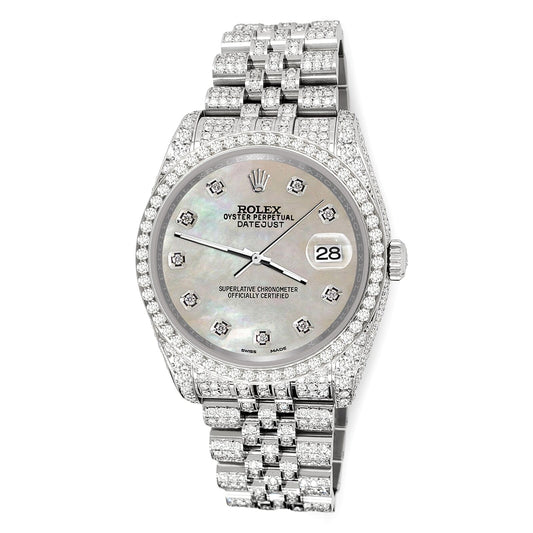 title:Rolex Datejust 36mm 10.2ct Diamond Champagne MOP Jubilee Watch  TFJ-142508358;color:not applicable