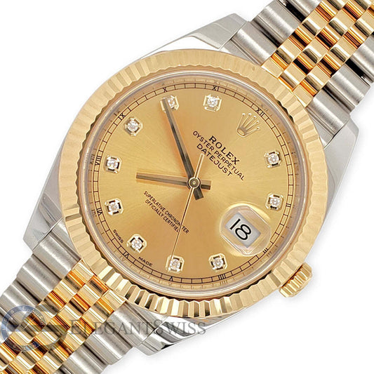 title:Rolex Datejust 41 Champagne Diamond Yellow Gold/Steel Jubilee  TFJ-142508316;color:not applicable