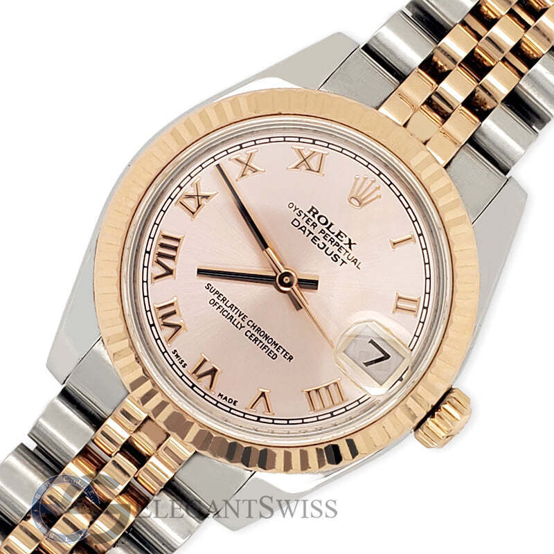 title:Rolex Datejust 31mm Factory Pink Roman Dial Rose Gold/Steel TFJ-142508314;color:not applicable