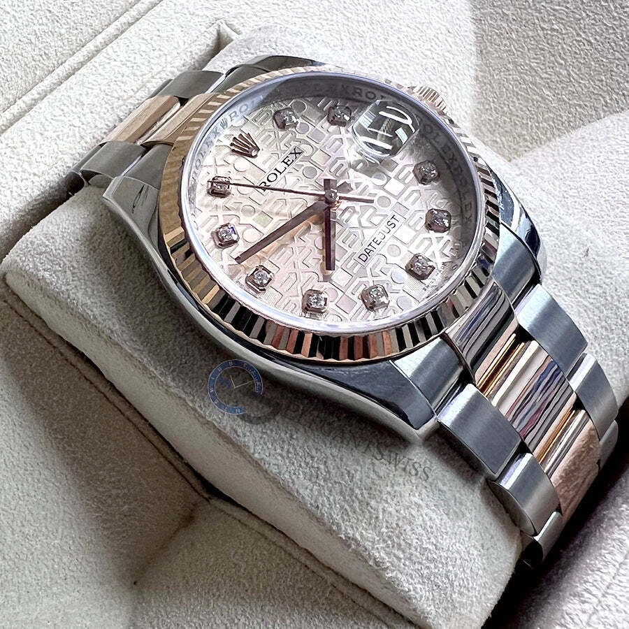 title:Rolex Datejust 36mm Factory Rose Jubilee Diamond Dial Gold/Steel  TFJ-142508312;color:not applicable