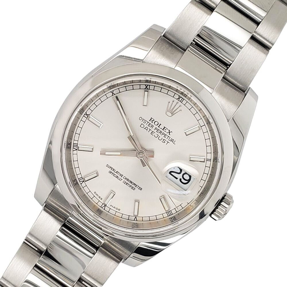 title:Rolex Datejust 36mm Silver Index Dial Oyster Watch  TFJ-142508283;color:not applicable