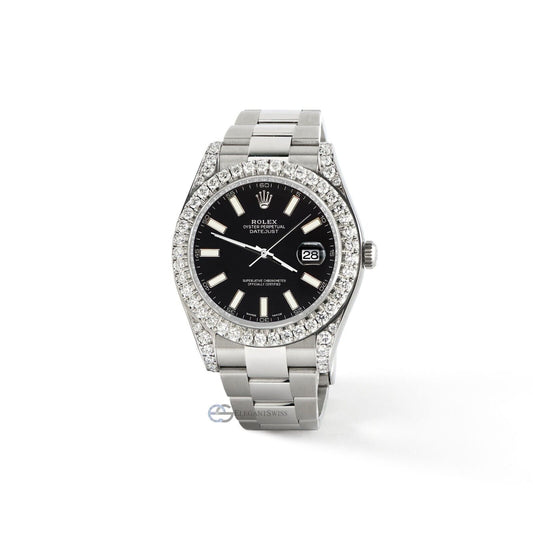 title:Rolex Datejust II 41mm Watch 4.5CT Diamond Watch With Black Stick Dial Box Paper TFJ-142508221;color:not applicable