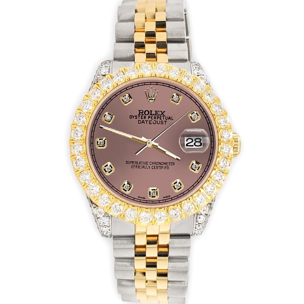 title:Rolex Datejust 31mm 2-Tone Watch 4.4ct Diamond Salmon Dial/Bezel/Case/Lugs TFJ-142508078;color:not applicable