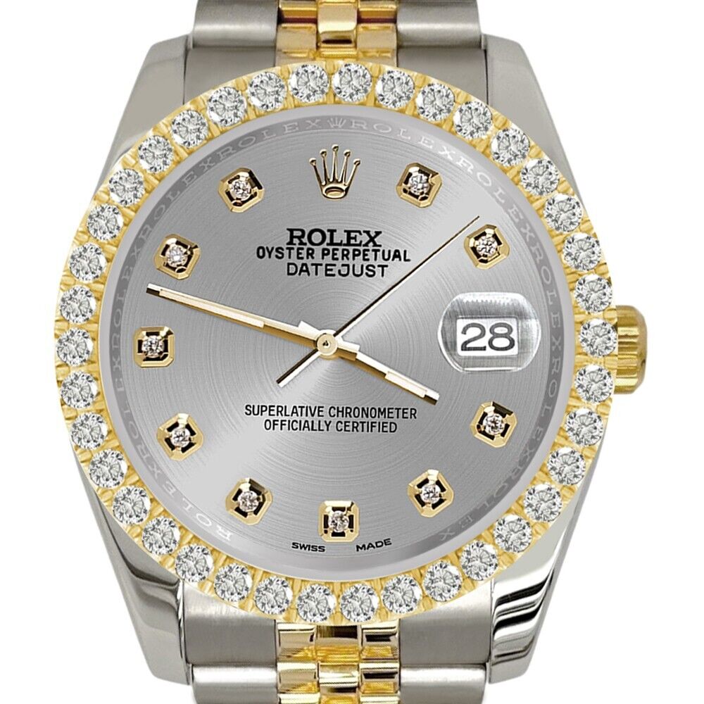 title:Rolex Datejust  Diamond Bezel/Gray Dial Jubilee Watch TFJ-142507956;color:not applicable