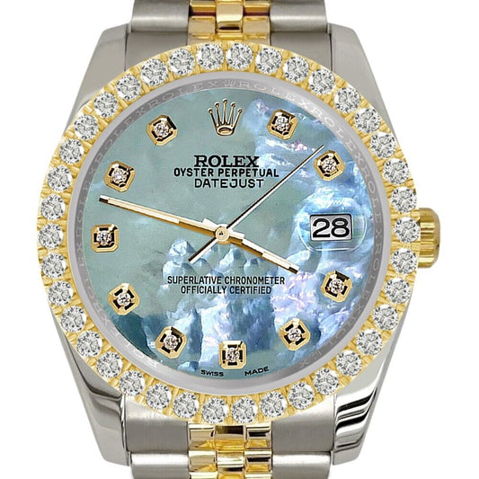 title:Rolex Datejust   Diamond Bezel/Tahitian Blue Dial Jubilee Watch TFJ-142507953;color:not applicable