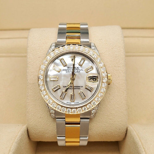 title:Rolex Datejust 31mm  Diamond Bezel/Case White MOP Diamond Dial Watch TFJ-142507952;color:not applicable