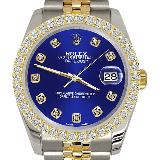 title:Rolex Datejust   Diamond Bezel/Navy Blue Dial Jubilee Watch TFJ-142507945;color:not applicable