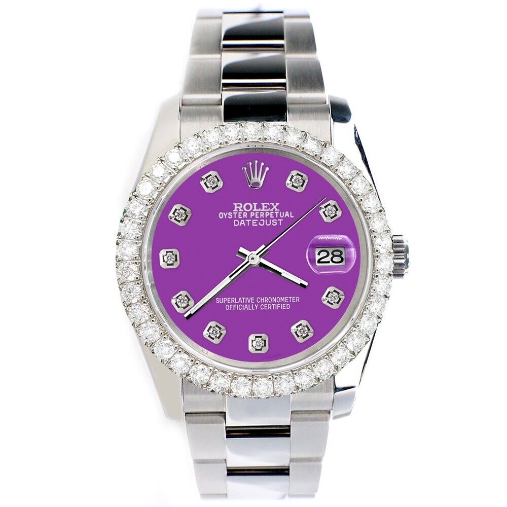 title:Rolex Datejust   Diamond Bezel/Sangria Diamond Dial Steel Watch TFJ-142507903;color:not applicable