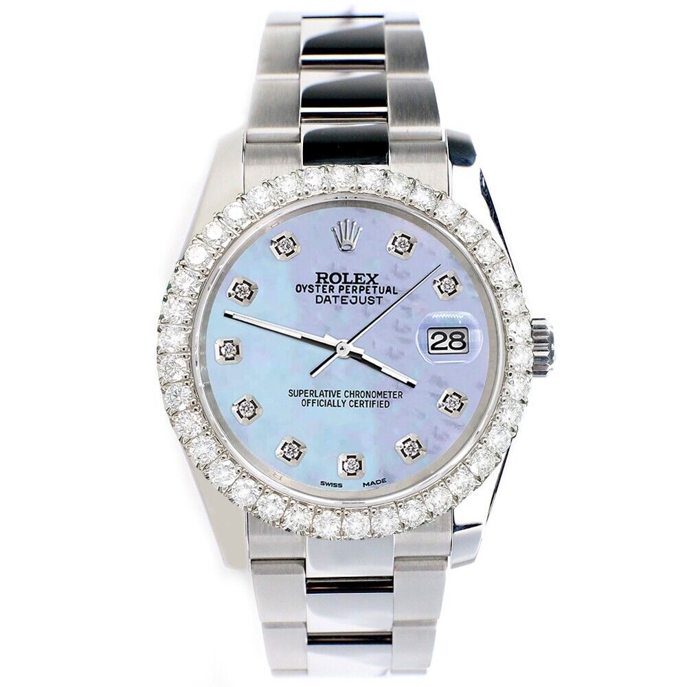 title:Rolex Datejust  36mm 2.7ct Diamond Bezel/Purple MOP Diamond Dial Watch TFJ-142507901;color:not applicable