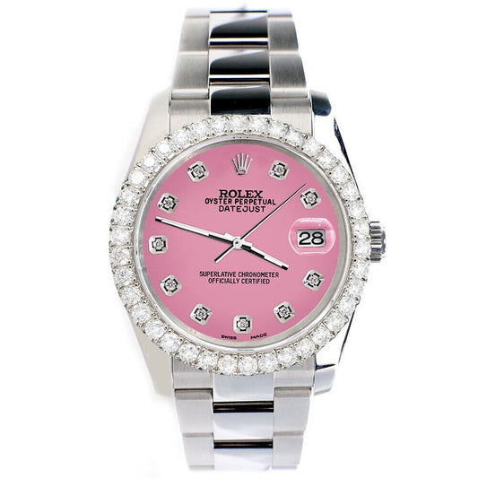 title:Rolex Datejust 36mm 2.7ct Diamond Bezel/Hot Pink Diamond Dial Watch TFJ-142507926;color:not applicable