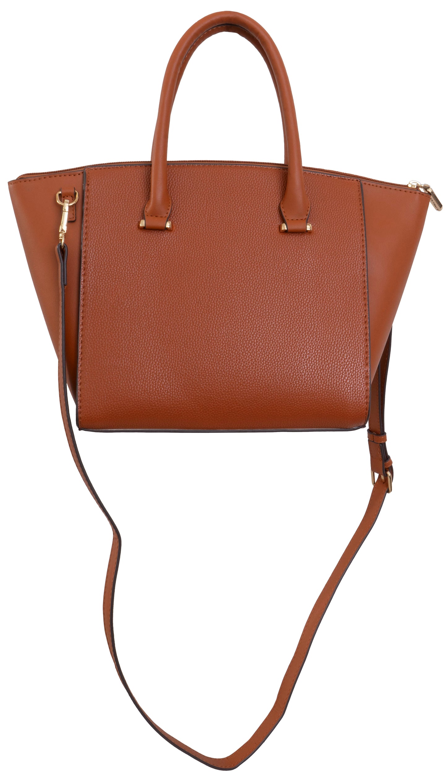 Ellen Tracy Double Handle Satchel with Front Turn Lock Closure