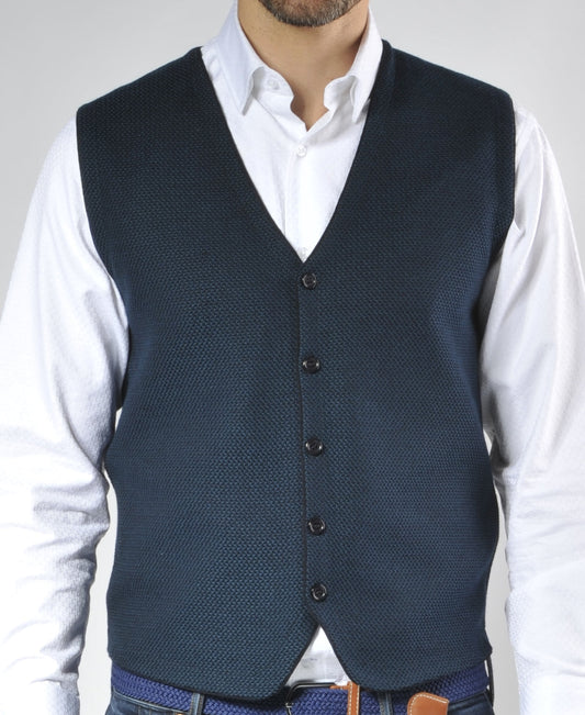 Navy & Petro Blue Sweater Vest