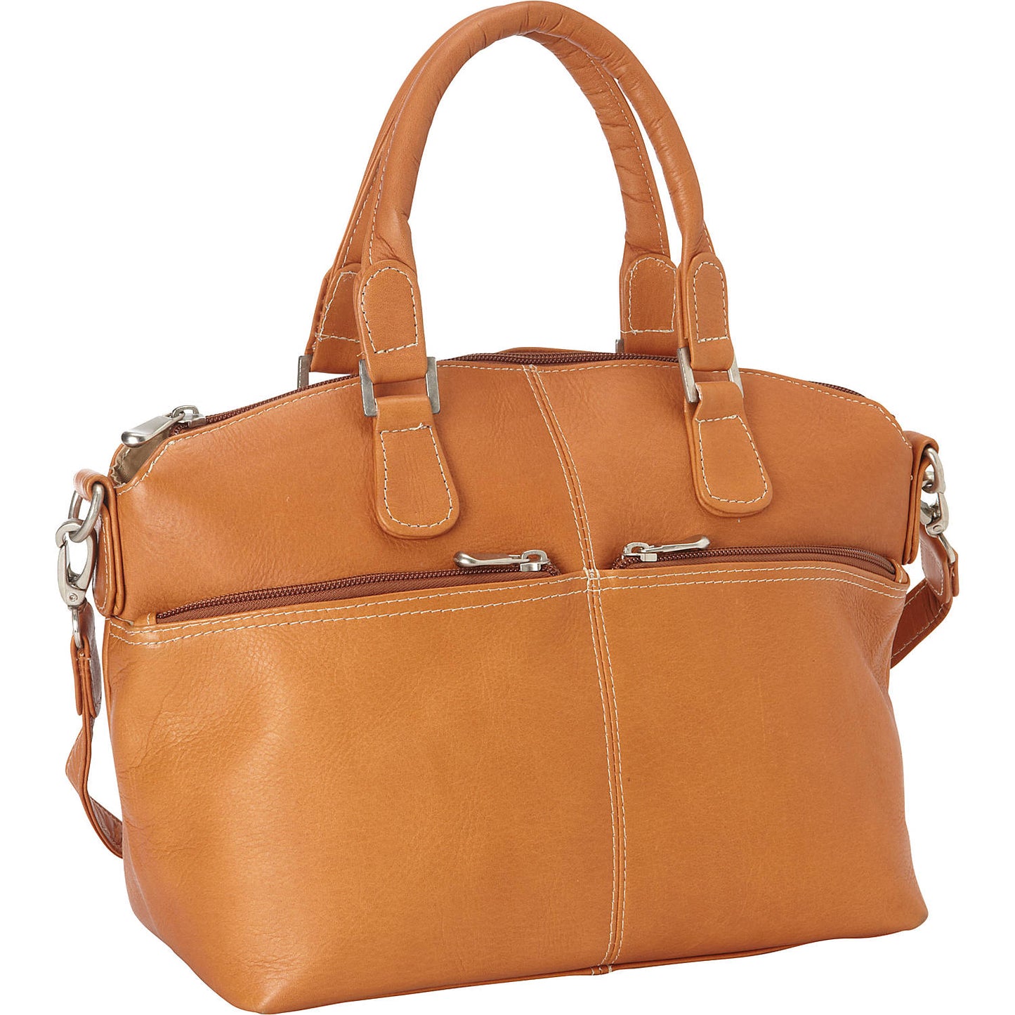 title:Le Donne Leather Classic Satchel;color:TAN