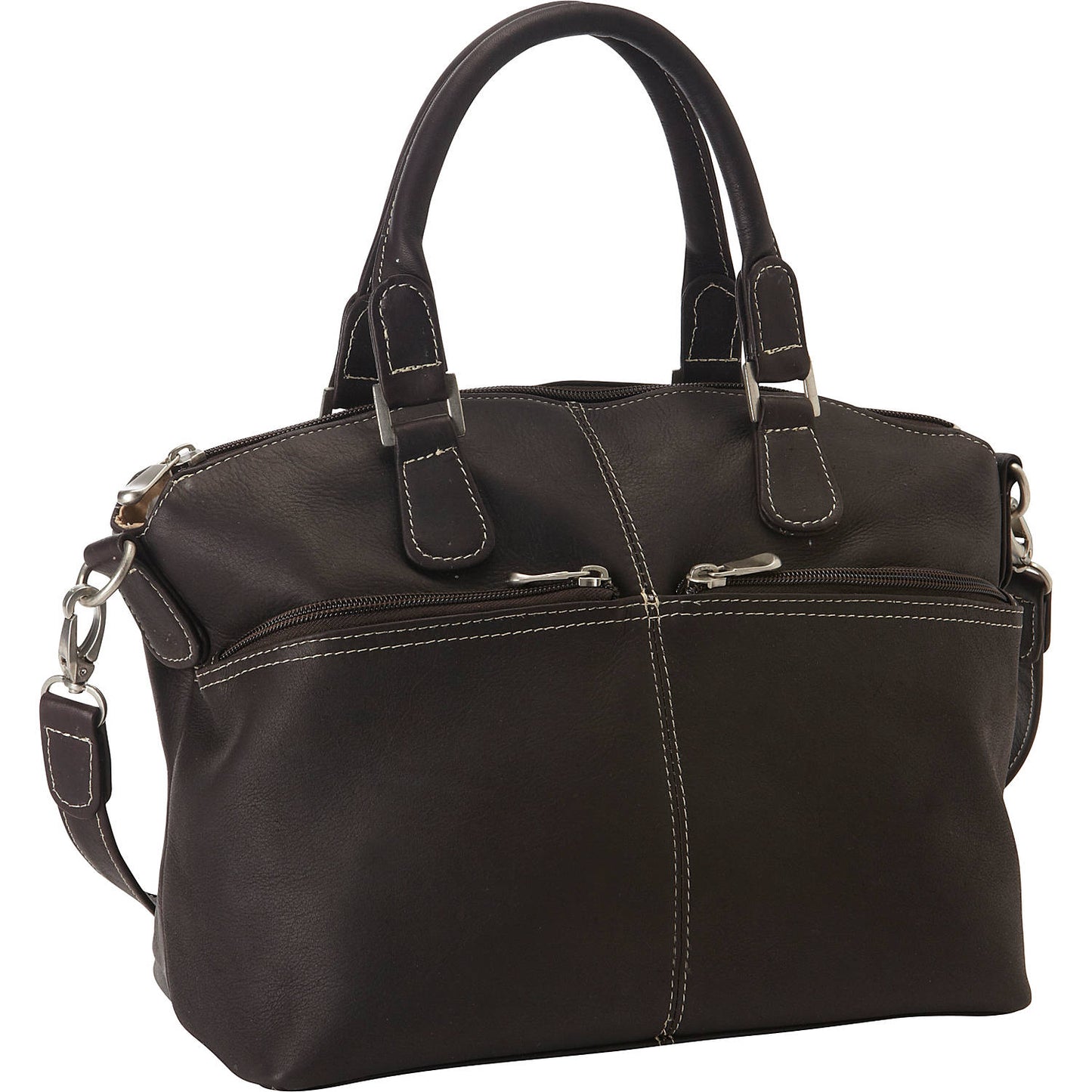 title:Le Donne Leather Classic Satchel;color:CAFE