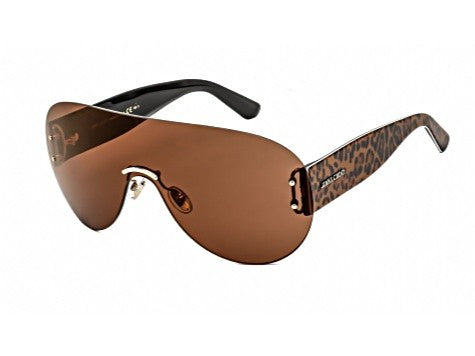 Jimmy Choo Marvin Shield Frame Sunglasses- Brown Animal