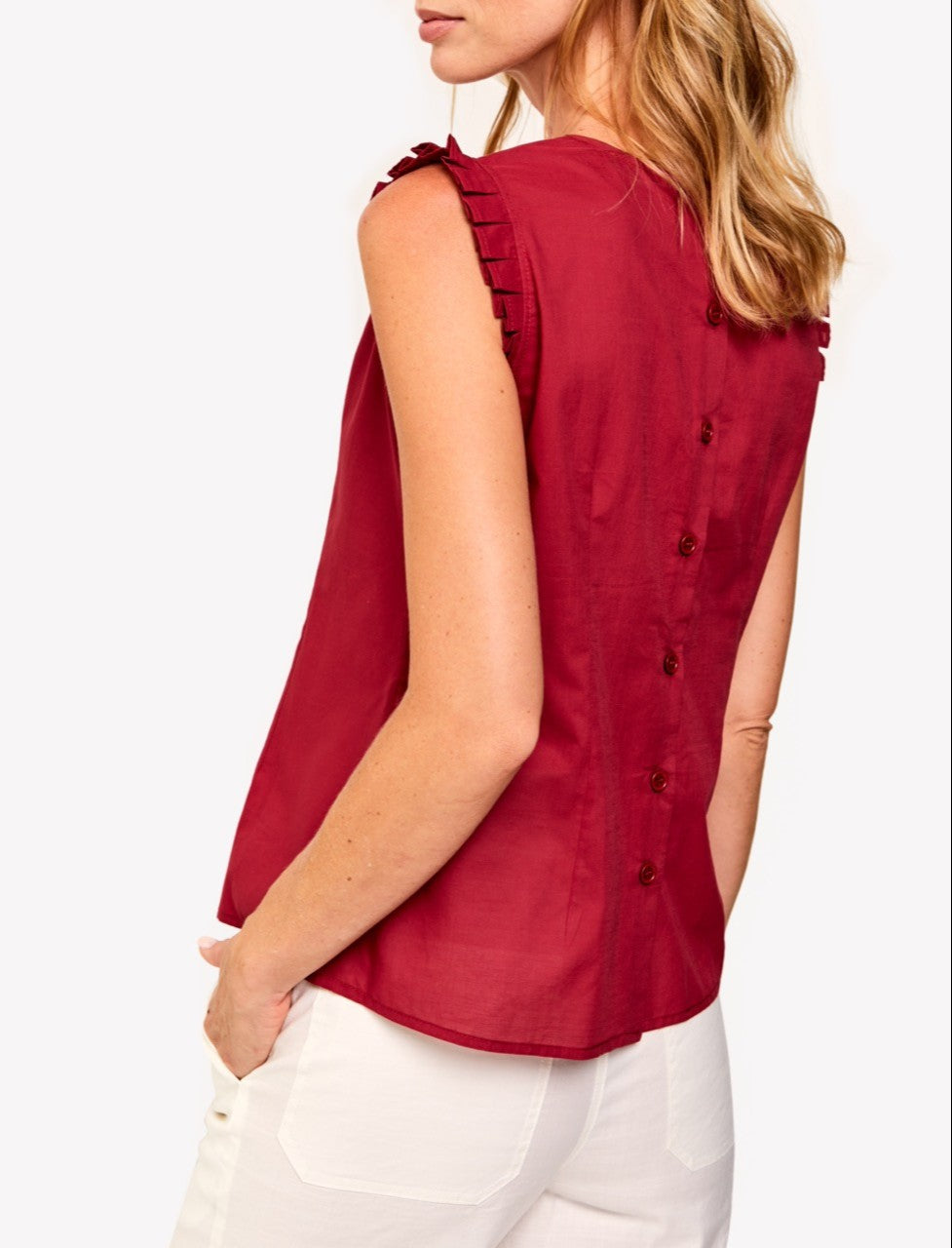 LOULOU DAMOUR Women's Lulu Wing Top With Center Back Buttons