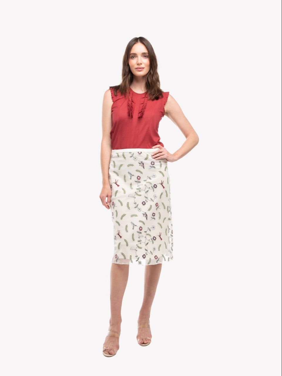 LOULOU DAMOUR Women's Mariana Hummingbird Emb. Skirt