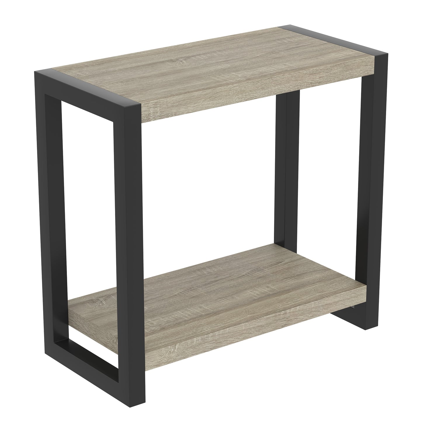 Safdie & Co. End Side Table 23" Dark Taupe 1 Shelf