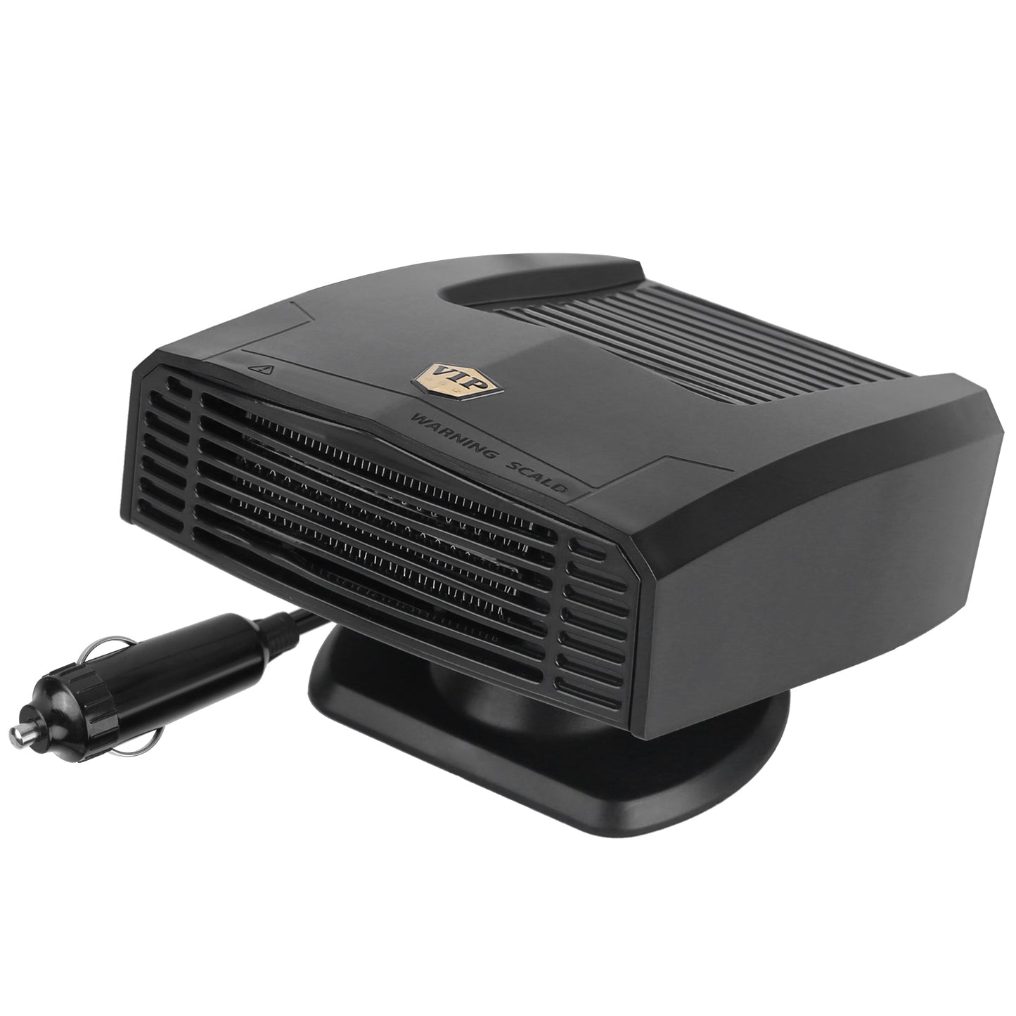 title:24V 180W Portable Car Heater Heating Fan 2 in 1 Defroster Defogger Demister Windshield Heater Automotive Cooling Fan with 360°Rotating Base;color:Black