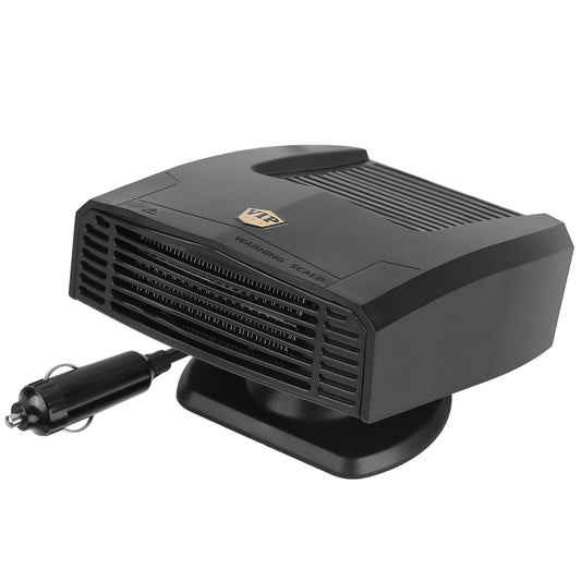 title:24V 180W Portable Car Heater Heating Fan 2 in 1 Defroster Defogger Demister Windshield Heater Automotive Cooling Fan with 360°Rotating Base;color:Black