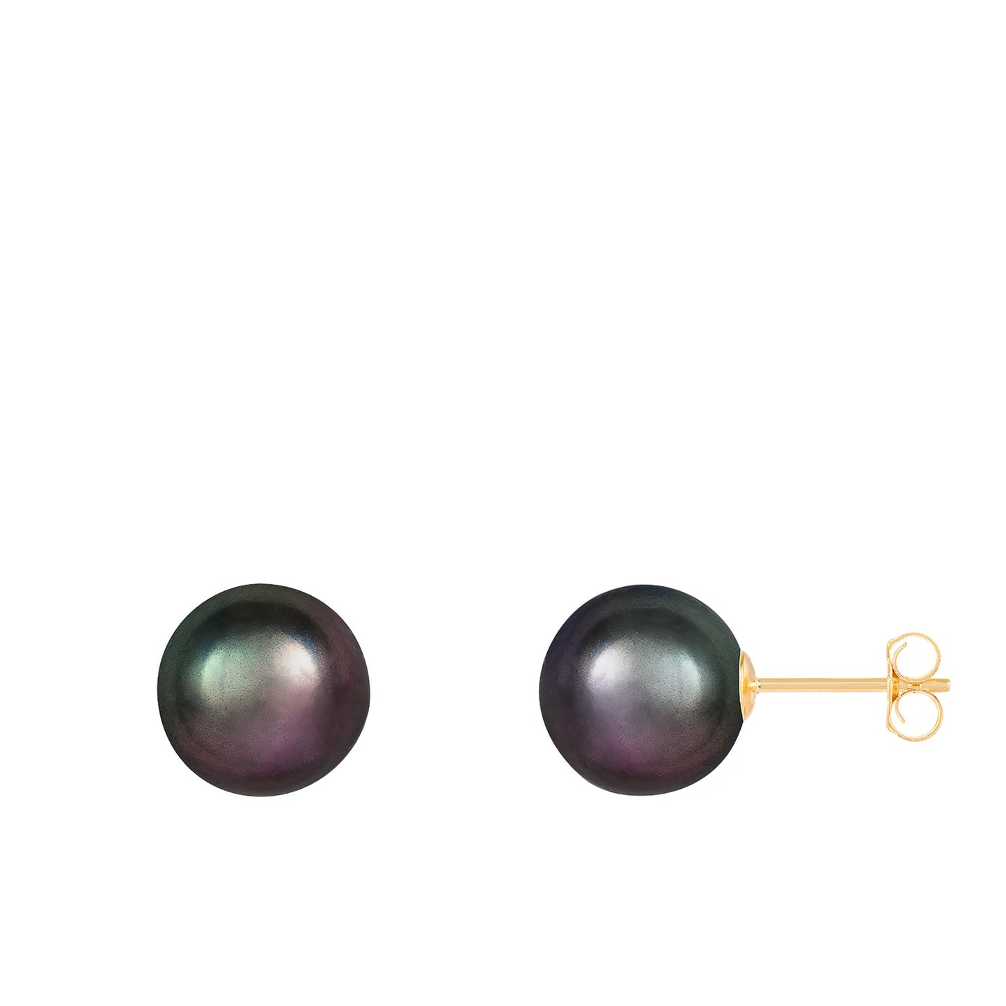 title:Splendid Pearls 9mm Pearl Stud Earrings;color:Black