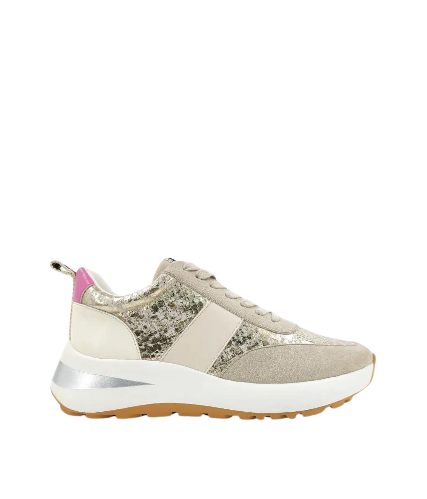 Serafina Sneaker in Gold Snake