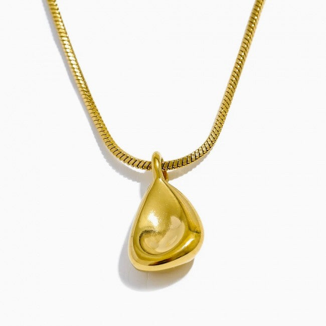 title:Irregular Water Drop Pendant Necklace;color:Gold