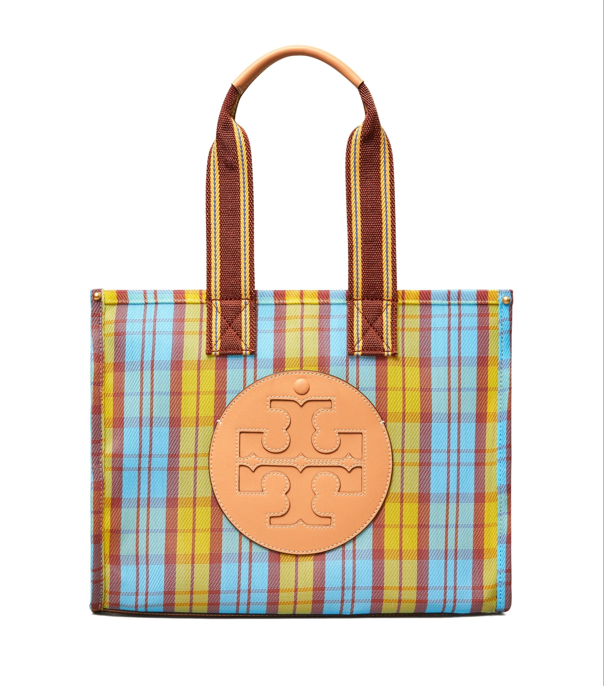 Tory burch store plaid tote