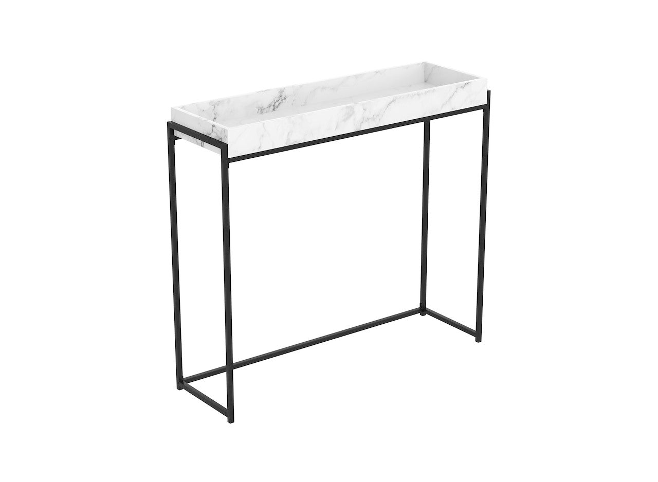 title:Safdie & Co. Console Table 39.5L Marble Sunken Tray;color:Sunken