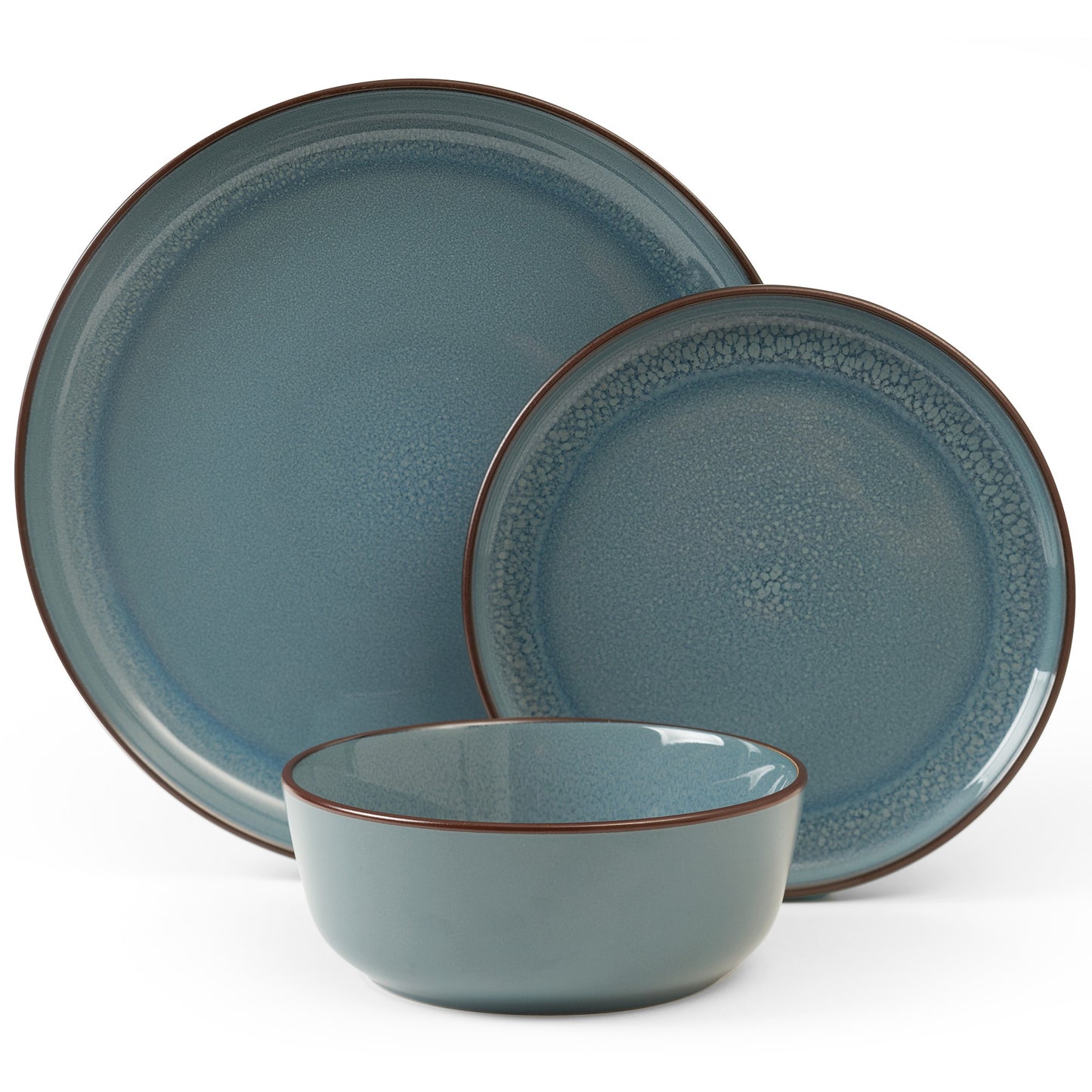 title:Safdie & Co. Dinnerset 12PC Stoneware Lagoon;color:Multi