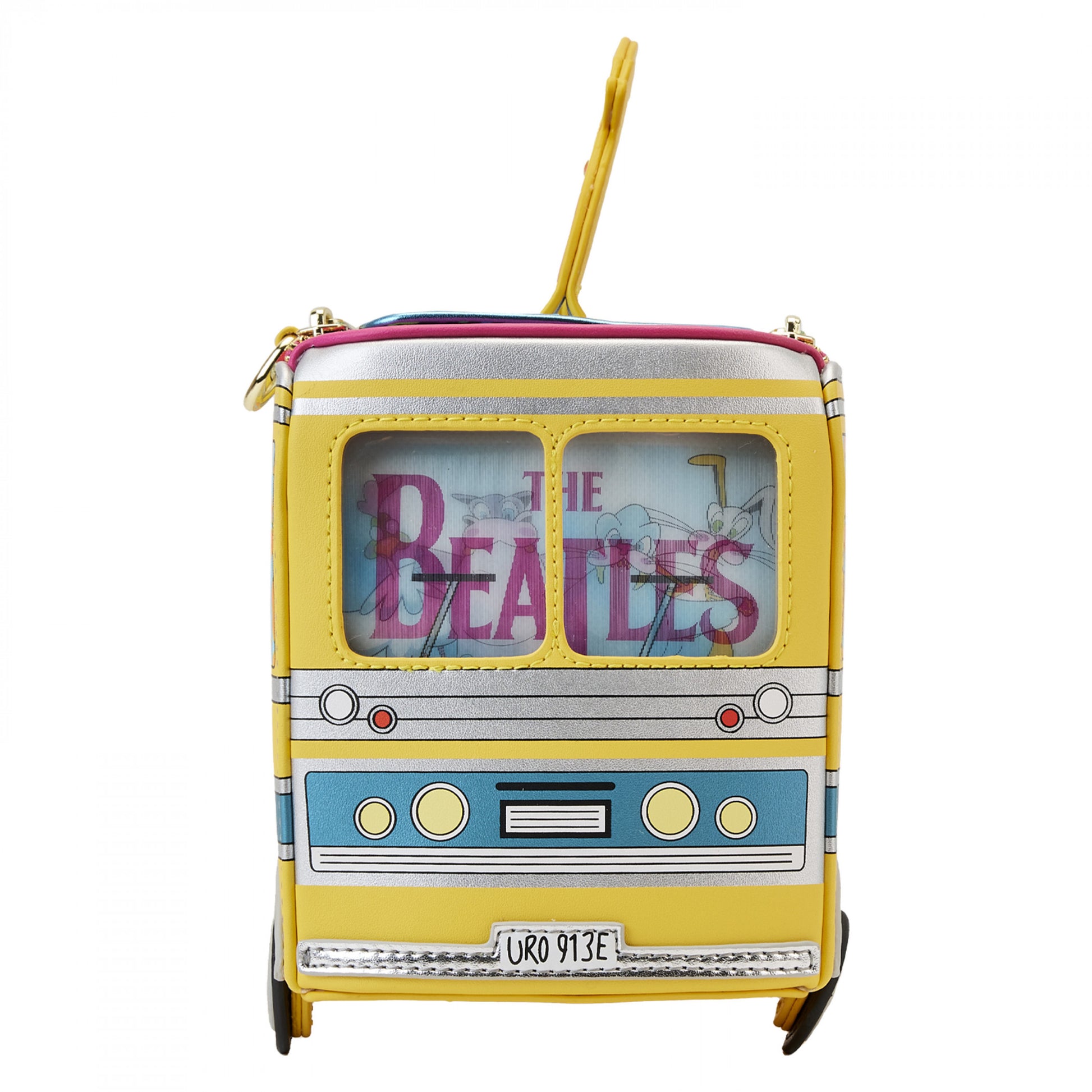 title:The Beatles Magical Mystery Tour Bus Crossbody Bag by Loungefly;color:Multi-Color