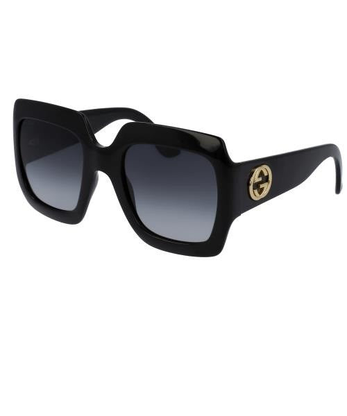 Gucci Oversized Square Frame Sunglasses 54MM - Black/Grey Gradient