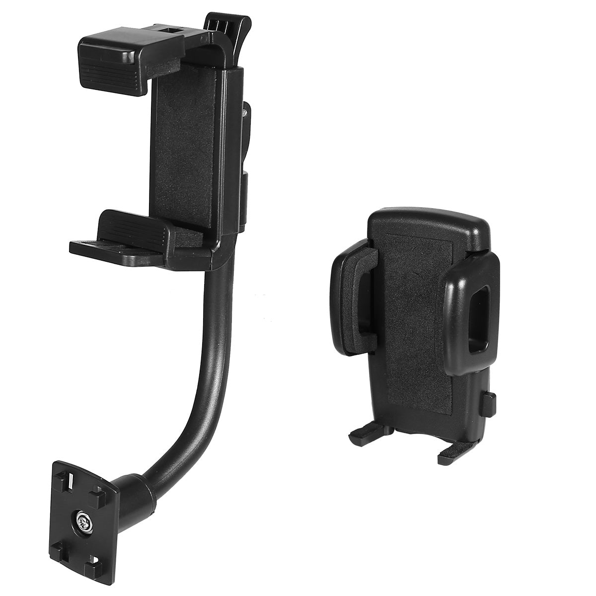 title:Rear View Mirror Car Mount Holder Universal 360° Rotation Phone Stand Cradle For iPhone Samsung GPS;color:Black