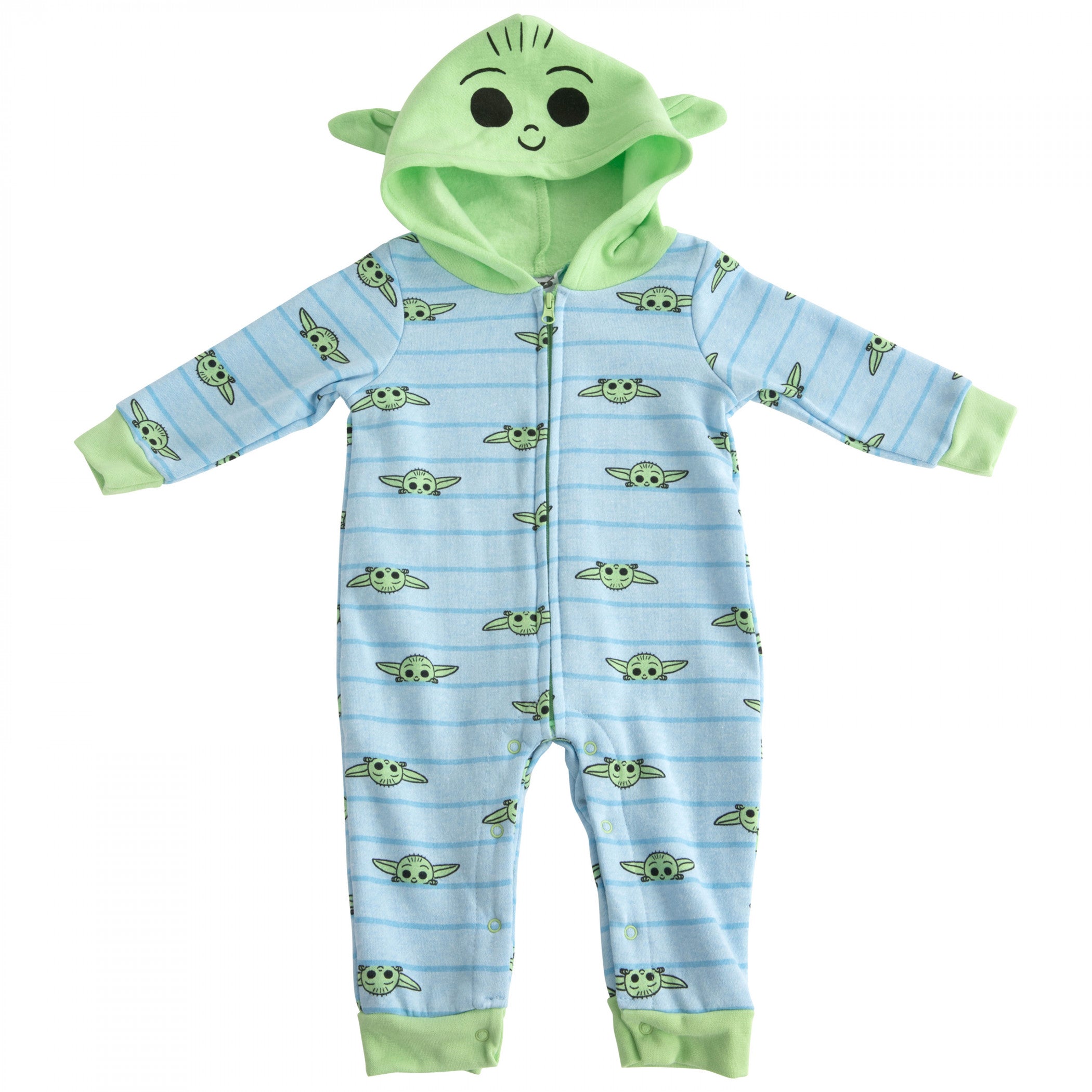 title:Star Wars Grogu Infant Hooded Fleece Coveralls with Ears;color:Multi-Color