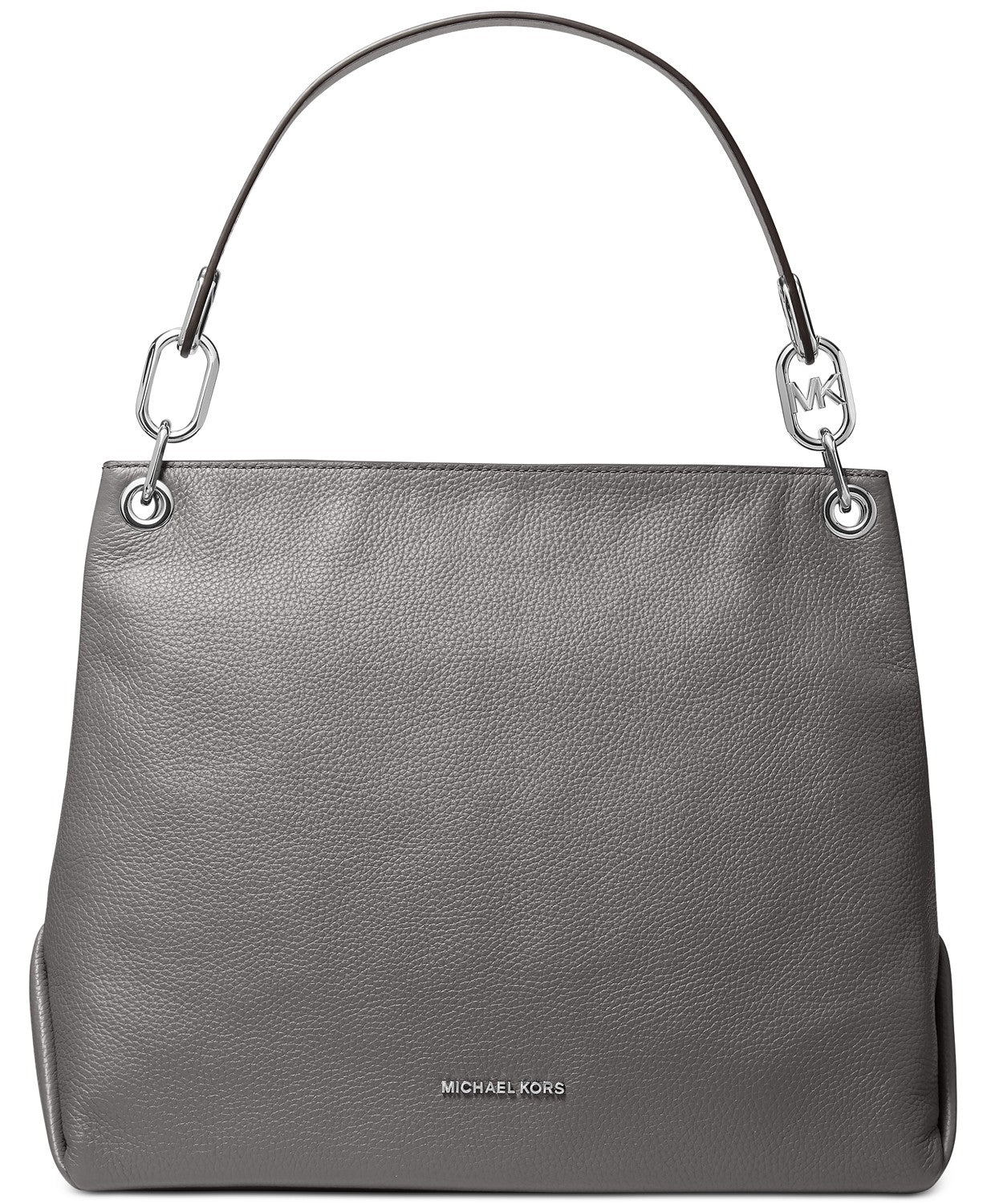 title:Michael Kors Women's Heather Grey Trish Large Hobo Shoulder Bag;color:Heather Grey