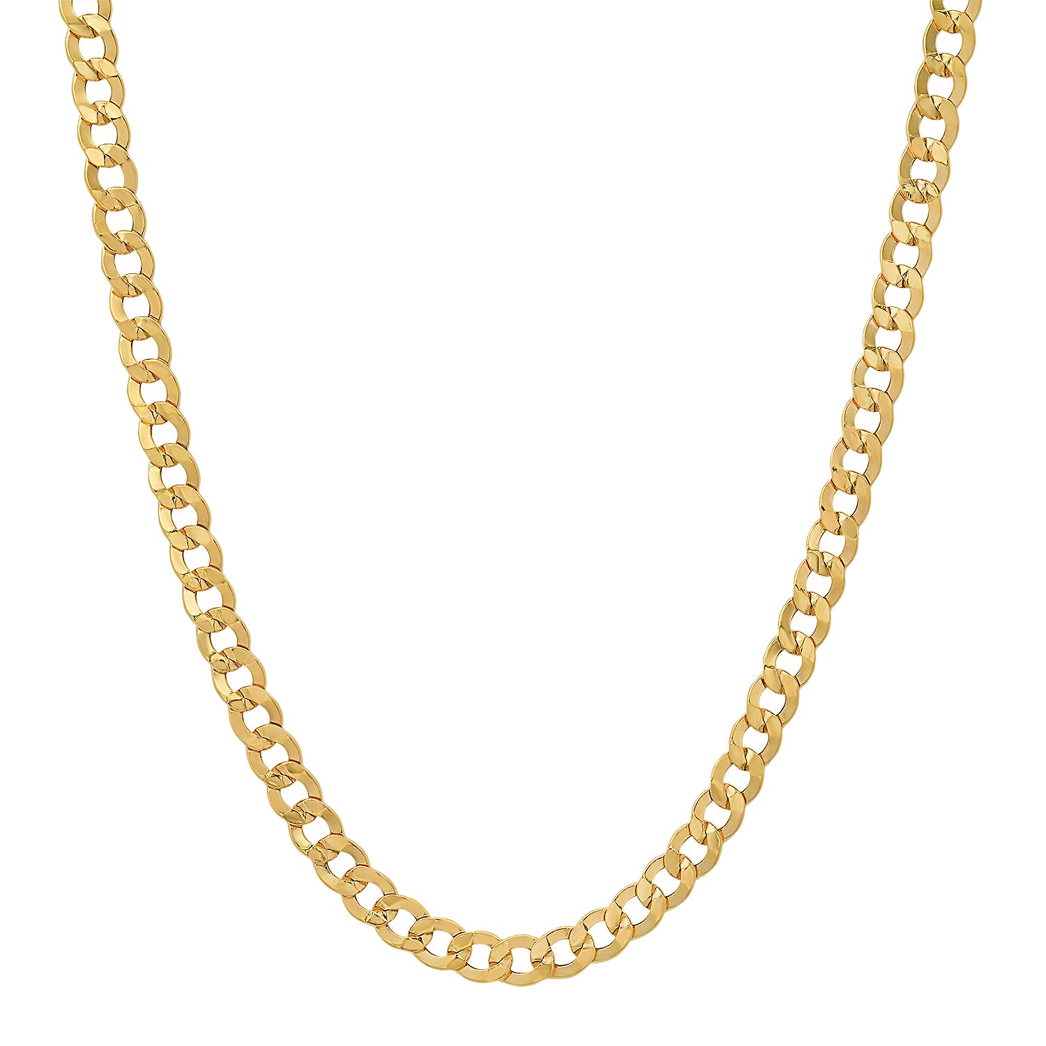 title:Real 14k Gold Mens 4.5mm Miami Cuban Curb Chain Necklace;color:Gold