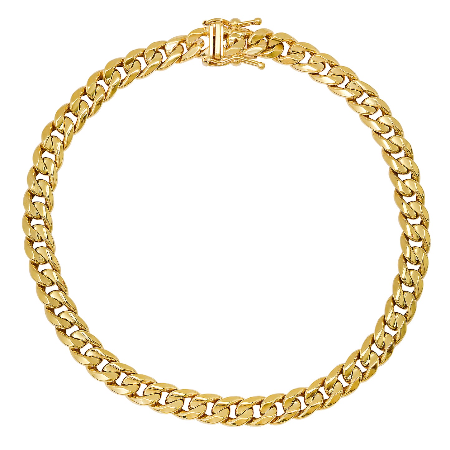 title:Real 14k Gold Mens 8.5" THICK 5.5mm Miami Cuban Curb Chain Bracelet;color:Gold