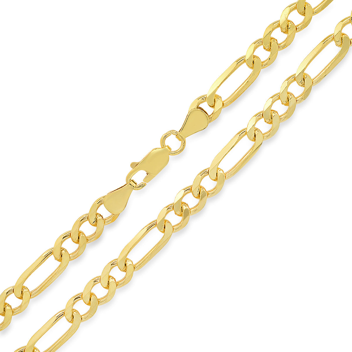 title:Real 14k Gold Mens THICK 5.5mm Classic Figaro Chain Necklace;color:Gold