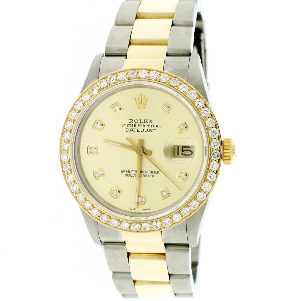 title:Rolex Datejust 2-Tone Gold/Steel 36mm Oyster w/Champagne Diamond Dial &amp; Bezel TFJ-142508050;color:not applicable