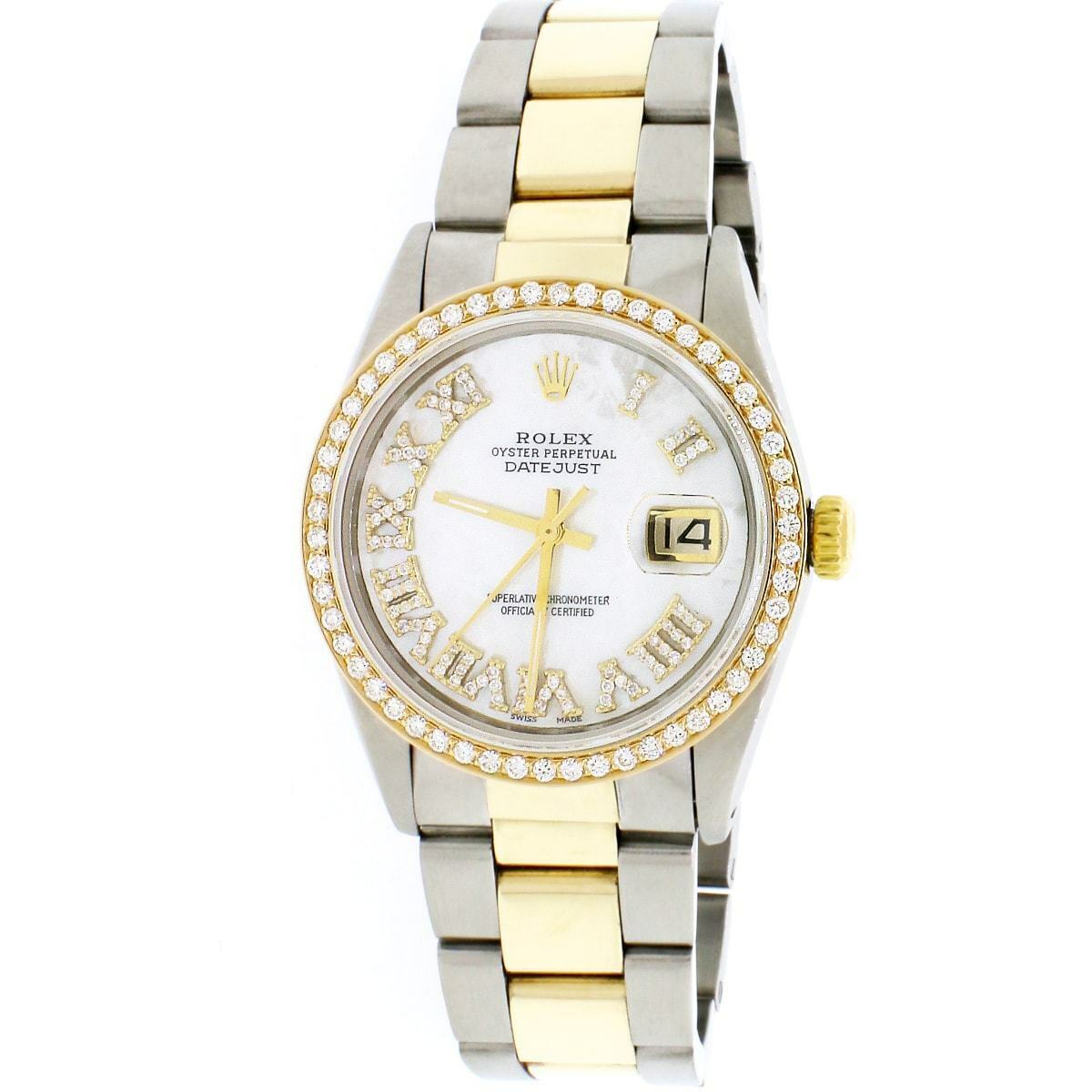 title:Rolex Datejust 2-Tone 36mm Oyster Watch w/MOP Roman Diamond Dial  TFJ-142508044;color:not applicable