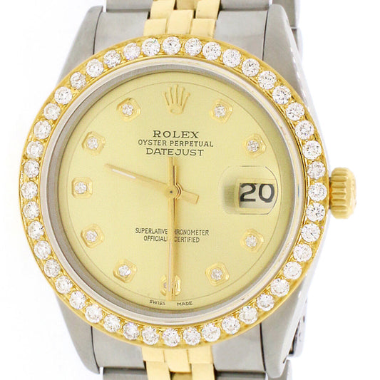 title:Rolex Datejust 2-Tone 36mm Jubilee Watch w/Champagne Diamond Dial &amp; 1.85Ct Bezel TFJ-142508023;color:not applicable