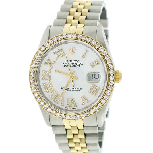 title:Rolex Datejust 2-Tone 36mm Jubilee Watch w/MOP Roman Diamond Dial  TFJ-142508179;color:not applicable