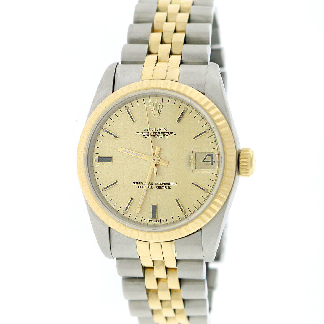 title:Rolex Datejust Midsize 2-Tone Champagne Stick Dial 31MM Jubilee   TFJ-142508169;color:not applicable