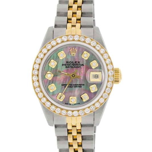 title:Rolex Datejust Ladies 2-Tone 26mm Diamond Bezel/Tahitian MOP Dial Jubilee Watch TFJ-142508156;color:not applicable