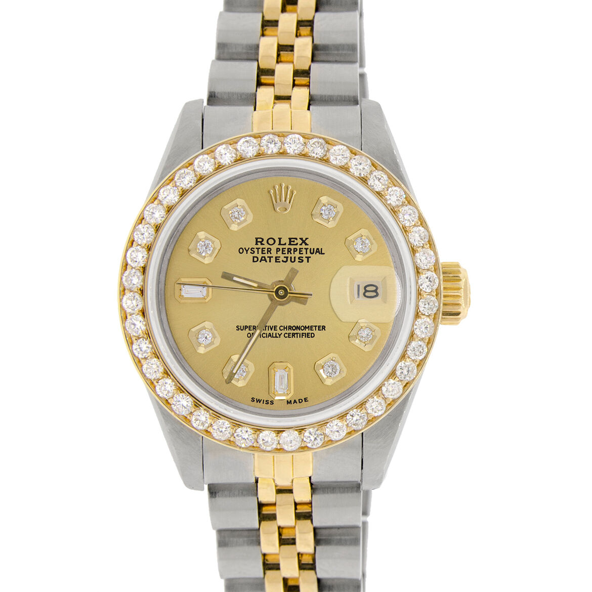 title:Rolex Datejust 2-Tone 26mm Diamond Bezel/Champagne Gold Dial Jubilee Watch TFJ-142508155;color:not applicable