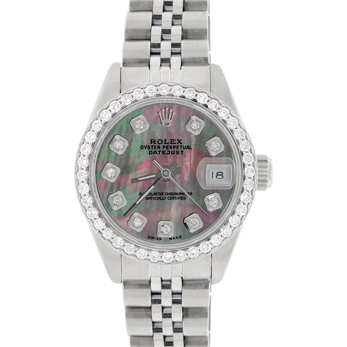 title:Rolex Datejust Ladies 26mm Diamond Bezel/Tahitian MOP Dial Jubilee Steel Watch TFJ-142508146;color:not applicable