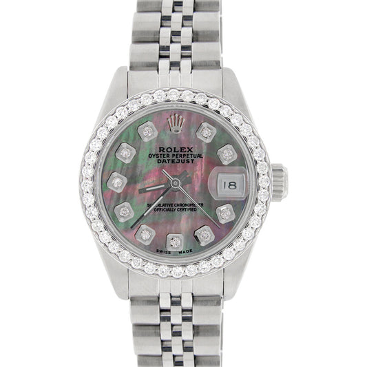 title:Rolex Datejust Ladies 26mm Diamond Bezel/Tahitian MOP Dial Jubilee Steel Watch TFJ-142508146;color:not applicable