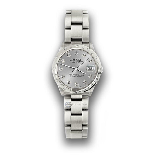 title:Rolex Datejust Midsize 31mm Domed 24 Diamonds Bezel/Grey Dial Watch  TFJ-142508795;color:not applicable